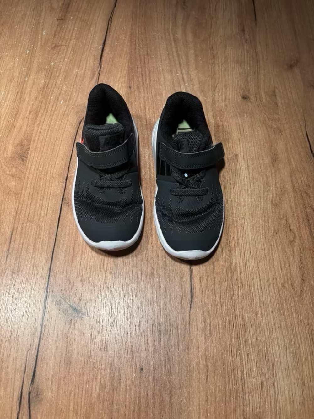 Nike Kids Black Sneakers with White Sole